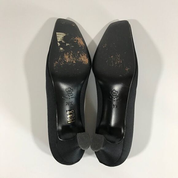 Vintage Bergdorf Goodman Satin Square Toe Pumps - Picture 6 of 6